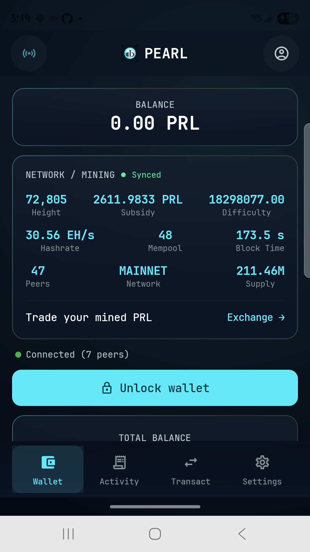 Pearl Wallet portfolio